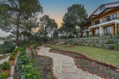 Pine View Resort | Pet-friendly Hilltop 1-Suite With Garden-Facing Balcony, Rooftop lounge, Restro & Game Zone – 1 bedroom villa in Kasauli, Himachal Pradesh