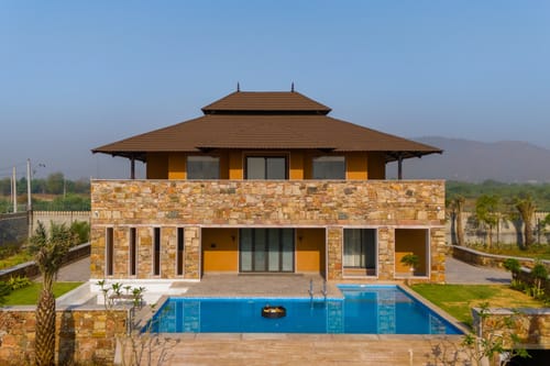 The Kanota Retreat | 4-BHK Villa Near Kanota Dam With Private Pool & Stunning Hill Views – 4 bedroom villa in Jaipur, Rajasthan
