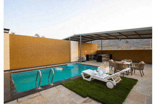 Heaven in Hills Kahili | Pet-friendly 2-BHK Villa With Private Pool & Garden  – 2 bedroom villa in Udaipur, Rajasthan