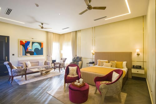 Ibiza | Luxe 4-BHK Farmhouse With Private Pool, Garden & Indoor Bar