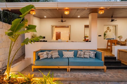 House of Neptune | 1-BHK Boutique Villa | Open Kitchen | Sit-out area | 10 Meters from Ashwem Beach