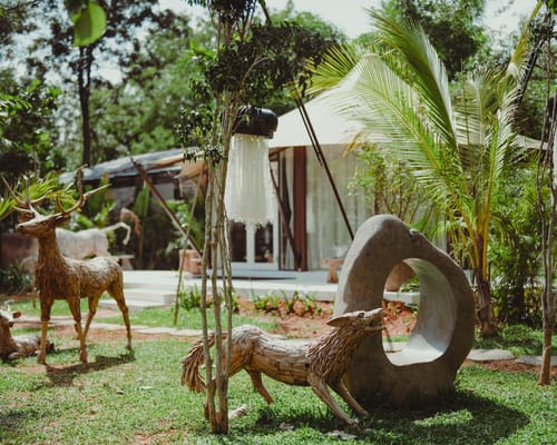 Bali Bay Langit | Glass Tent on 2-Acres with Shared Pool, Jacuzzi, Firepits, & Bar Lounge – 1 bedroom villa in Bengaluru, Karnataka