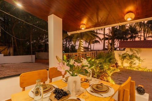 House of Neptune | 1-BHK Boutique Villa | Open Kitchen | Sit-out area | 10 Meters from Ashwem Beach