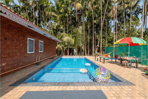 Cabanas Retreat | Tropical 5-BHK Escape Near Revdanda Beach With Private Pool, Garden & Outdoor Dining  – 5 bedroom villa in Alibaug, Maharashtra