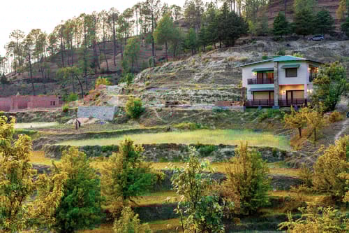 GlenBrook Estate Juniper | Hillside 1-BHK Suite with Shared Gazebo, Restro & Lounge Area Near Waterfall