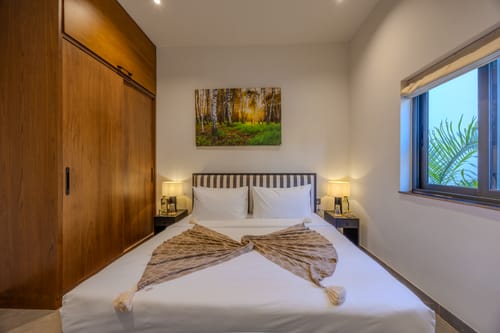 Serenica | 4-BHK Villa with Private Pool, Bar Lounge, Terrace Views, Lift & Peaceful Pilerne Location | Pet-friendly – 4 bedroom villa in North Goa, Goa