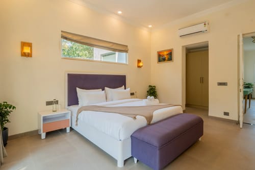 Laguna Camellia | Opulent 4-BHK Getaway Near Popular Beaches With Private Pool, Balcony & Indoor Bar