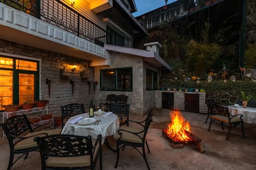 Meridian Oaks Estate | Lounge Areas | Outdoor Area With Hill Views – 1 bedroom villa in Shimla, Himachal Pradesh