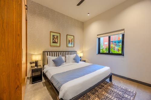 Serenica | 4-BHK Villa with Private Pool, Bar Lounge, Terrace Views, Lift & Peaceful Pilerne Location | Pet-friendly – 4 bedroom villa in North Goa, Goa