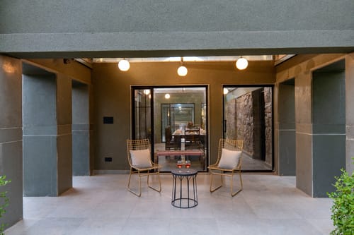 Fernwood | 6-BHK Stone-Clad Estate with Bamboo Cottages, Private Pool, Gazebo & Terrace Garden – 6 bedroom villa in Jaipur, Rajasthan