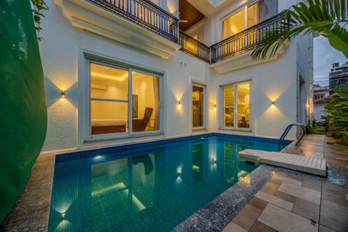Mistwood Villa | Serene 4 BHK Retreat with Private Pool, Terrace Lounge, Elegant Living Spaces & Outdoor Seating – 4 bedroom villa in North Goa, Goa