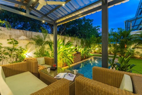 Azalea | Pet-friendly 3-BHK Villa With Private Pool, Garden & Bar – 3 bedroom villa in North Goa, Goa