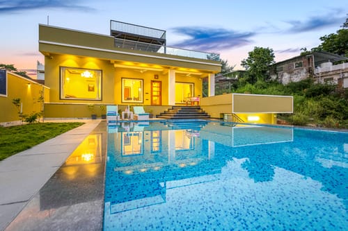 Lakemount | 2-BHK Getaway with Private Pool, Open-Air Gazebo & Terrace At Fatehsagar Lake – 2 bedroom villa in Udaipur, Rajasthan