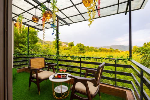 Shreya Blossom Retreat | 4-BHK Villa With Private Pool, Gazebo, Garden, Bar & Scenic Aravali Views – 4 bedroom villa in Udaipur, Rajasthan