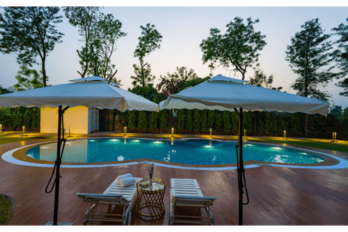 Sanisa Farm | 3-BHK Farmhouse With Private Pool, Game Zone & Lush Garden – 3 bedroom villa in Delhi-ncr, Haryana