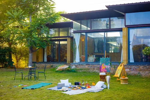 Hari Bagh Farmhouse | Pet-friendly Organic Farm With Art Nook, Pond & Gaming Room – 4 bedroom villa in Jaipur, Rajasthan
