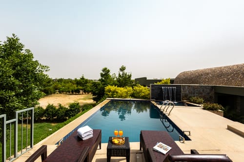 Stone Age Home | 4-BHK Stone Retreat with Private Pool, Garden, Gazebo, Terrace, & Open-Air Dining – 4 bedroom villa in Jaipur, Rajasthan