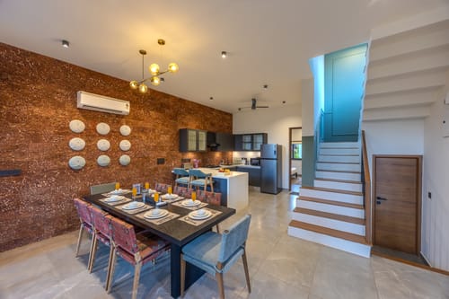 Serenica | 4-BHK Villa with Private Pool, Bar Lounge, Terrace Views, Lift & Peaceful Pilerne Location | Pet-friendly – 4 bedroom villa in North Goa, Goa