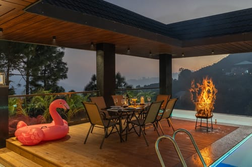 The Kasa w/ Infinity Pool & Home Theatre – 5 bedroom villa in Kasauli, Himachal Pradesh