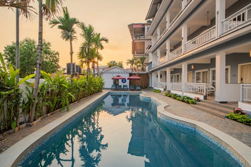 Gracias Aquora | 1-Room Retreat With Private Balcony, Shared Pool, & Restros, Close to Ashvem Beach – 1 bedroom villa in North Goa, Goa