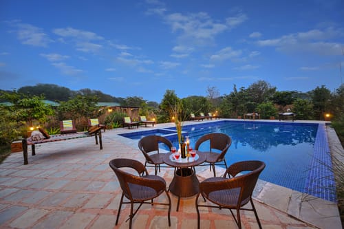 Bagh Serai | Cottage With Plunge Pool on 5-Acre Land Near Forest With Common Pool & Restro – 1 bedroom villa in Ranthambore, Rajasthan