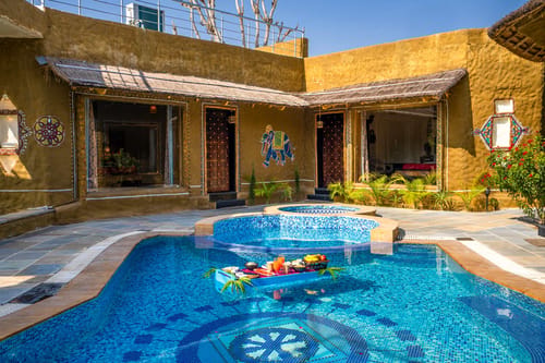 Majestic Mud House – 4 bedroom villa in Pushkar, Rajasthan