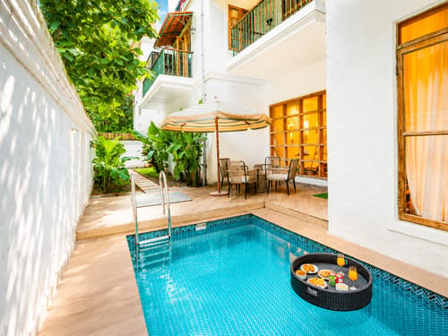 Amayah Rasa | 4-BHK Opulent Villa With Steam Room, Open Shower, Private Pool & Lift – 4 bedroom villa in North Goa, Goa
