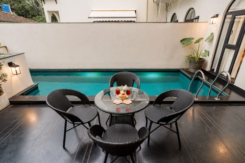 BellaVie | 3-BHK Villa With Private Pool & TV Lounge Area In A Gated Complex – 3 bedroom villa in North Goa, Goa