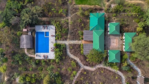 Bagh Serai | Cottage With Plunge Pool on 5-Acre Land Near Forest With Common Pool & Restro – 1 bedroom villa in Ranthambore, Rajasthan