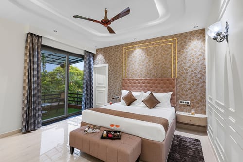 Shreya Blossom Retreat | 4-BHK Villa With Private Pool, Gazebo, Garden, Bar & Scenic Aravali Views