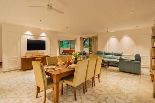 Kensho Daisy | Serene 5-BHK Villa With Private Pool, Common Pool, & Lift; Near Popular Beaches