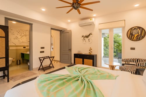 Purple Coral | Luxe 5-BHK Villa With Two Private Pools & Lift Near Chapora Fort