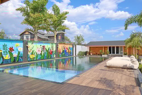 Esh Cottages Moss | Hilltop 2-BHK Retreat with Open-air Jacuzzi, Shared Garden, Pool & Cosy Lounge