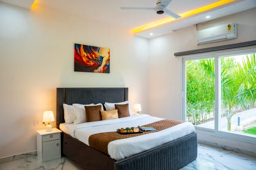 Nathaniel | Pet-friendly 3-BHK Farmhouse With Private Pool, Gazebo & Lush Garden