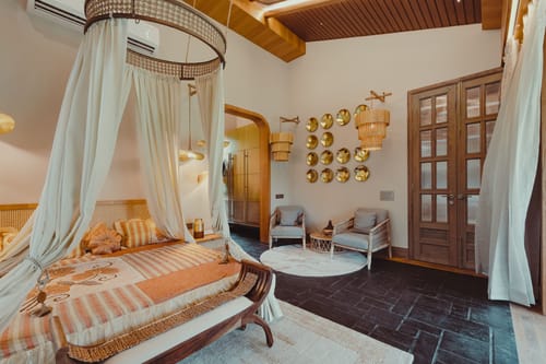 Ananta Bliss Talam | 2-BHK Pet-friendly Villa & 1 Tent On 1-Acre of Land with Shared Pool, Firepit, Garden & Gazebo