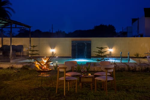 The Bliss Nestlewood | 2-BHK Villa With Private Pool, Lush Garden & Poolside Gazebo