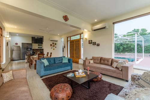 Raga | 2-BHK | Pvt Pool | Garden | Gazebo | Entertainment Lounge | Kids Play Area