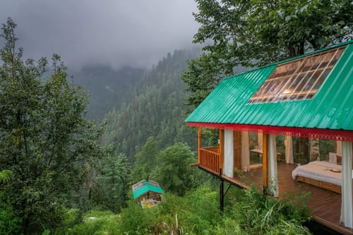 The Sinatra Skylight: Glass treehouse in the mist