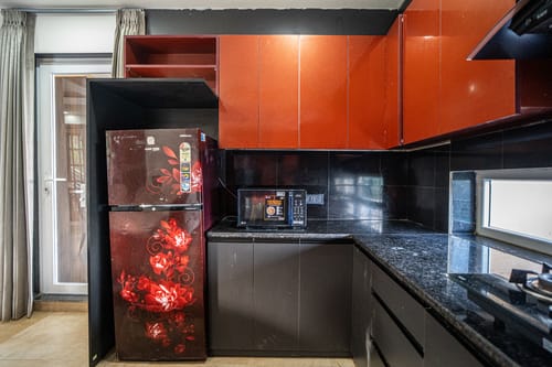 Trio’s Top | 1-BHK Pet-friendly Apartment with patio and Outdoor lounge Area