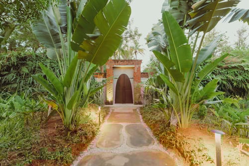 Ananta Bliss Bale | Fibre Tent on 1-Acre with Shared Pool, Sunken Firepit, Gazebo & a Lush Garden