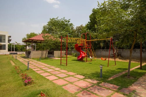 Raga | 2-BHK | Pvt Pool | Garden | Gazebo | Entertainment Lounge | Kids Play Area