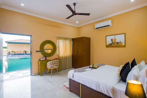 The Bliss Hushwood | 2-BHK Villa With Private Pool, Lush Garden & Poolside Gazebo; Pet-friendly