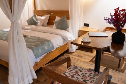 Maple House | Hillside 3-BHK Retreat with Private Pool, Jacuzzi, Open Pizzeria & Bonfire Area