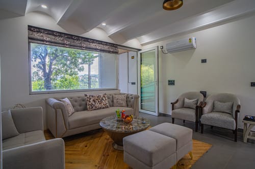 Trio’s Top | Hilltop Pet-friendly 2-BHK with Shared Sit-out Area, Stepped Garden & Hill Views