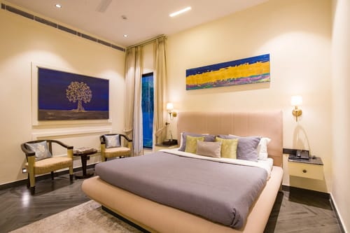 Ibiza | Luxe 4-BHK Farmhouse With Private Pool, Garden & Indoor Bar