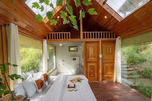 The Sinatra Skylight: Glass treehouse in the mist