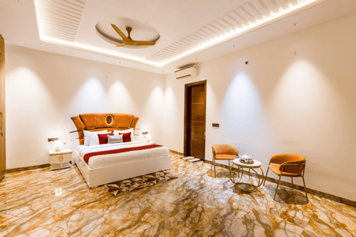 Sanisa Farm |  3-BHK Farmhouse With Private Pool, Game Zone & Lush Garden