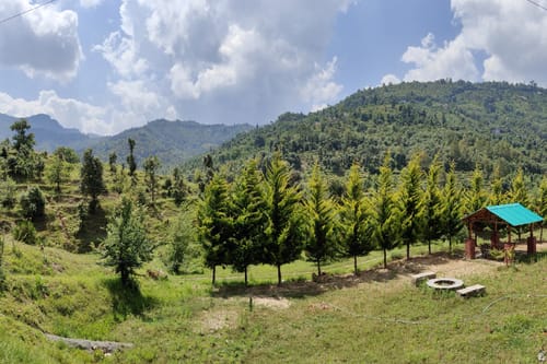 GlenBrook Estate | Hillside 1-BHK Suite & 1 Cottage with Gazebo, Restro & Lounge Area Near Waterfall