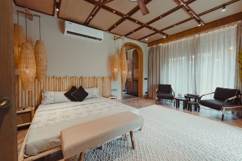 Ananta Bliss Taksu | 2-BHK Villa On 1-Acre of Land with Shared Pool, Gazebo, Garden & a Firepit Lounge