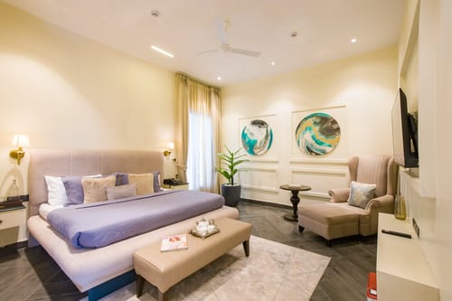 Ibiza | Luxe 4-BHK Farmhouse With Private Pool, Garden & Indoor Bar